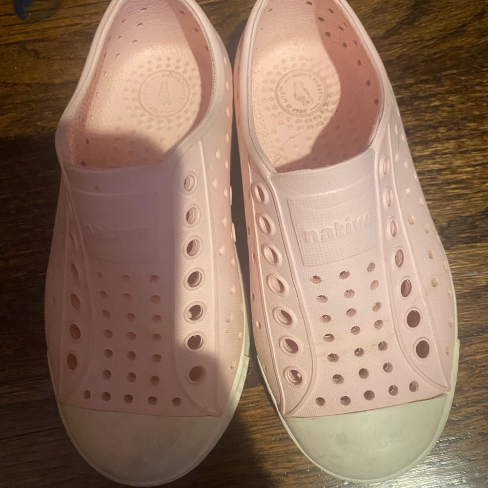Native Light Pink Perforated Slip-Ons